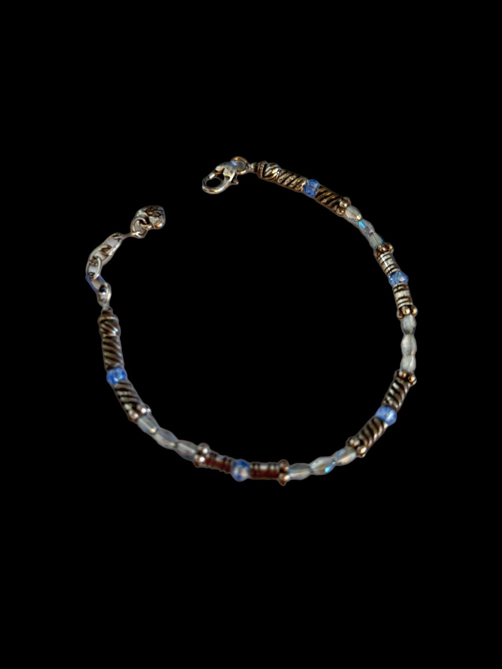 Brighton Silver-Tone Bracelet with Light Blue and Cobalt Accents Halo Light - Picture 6 of 9